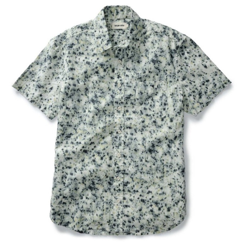 Taylor Stitch The Short Sleeve California Blue Agave Cotton Linen Dye Size 42